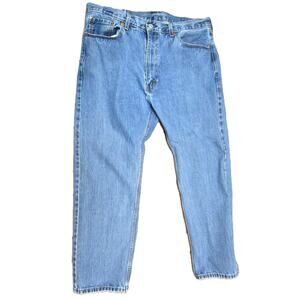 Levi Strauss Men's Blue Jeans Cotton Pockets Straight Leg Waist 40 Inseam 30